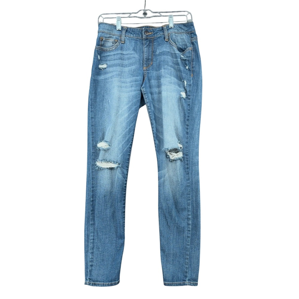 Joes Jeans The Skinny Distressed Medium Wash Blue Denim Jeans W27‎